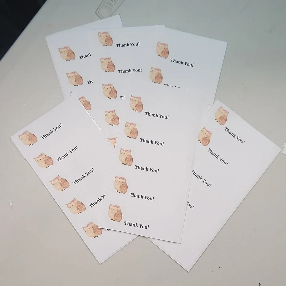 Woodland Critters Business Thank You Cards 50pk & 100 Owl Thank You Stickers